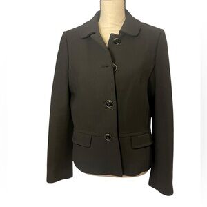 Banana Republic wool blazer black classic work wear office 10